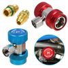 2X Adjustable A/C HVAC Adapter High Low Quick Coupler Hose Connector Fitting Kit