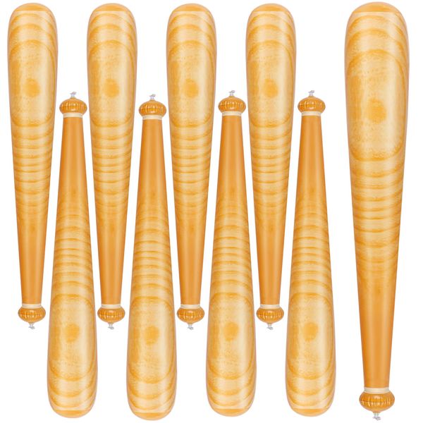 durony 9 Pack Baseball Bat Inflates 29.5 Inch Inflatable Baseball Bat Wood Grain Blow Up Sports Theme Toy for Sports Carnival Birthday Party Supplies Favors Decorations Prizes