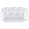 ROSENICE 10pcs Empty Plastic Bottles 80ml with Lid for Medicine Pill