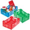 Baker Ross FN273 Foldable Storage Box - Pack of 3, Stackable Multiuse Storage Containers for Moving, Documents, Organising