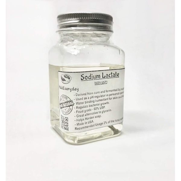 Sodium Lactate - for Broad Spectrum preservatives - Used in Cosmetics. Used as pH Regulator- Helps Reduce The Moisture Loss - 4 oz