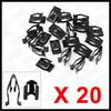 Hihaha 20Pcs Black Auto Car Dash Dashboard Console Trim Metal Retainer Durable Material