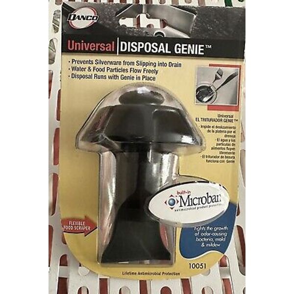 DANCO Disposal Genie Universal Garbage Disposal Strainer in Black NEW Microban