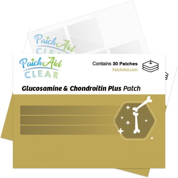 Glucosamine Chondroitin Topical Patch by Patch Aid (30 Day Supply) ClearBGSL, Clear