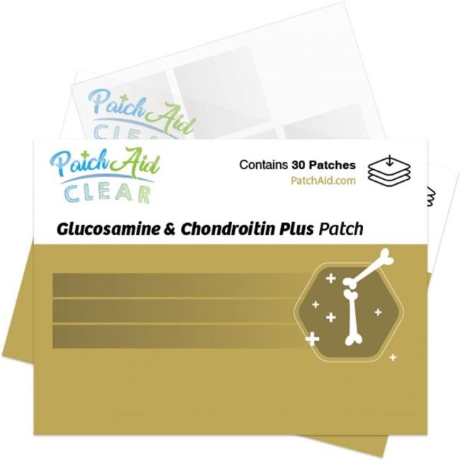 Glucosamine Chondroitin Topical Patch by Patch Aid (30 Day Supply) ClearBGSL, Clear