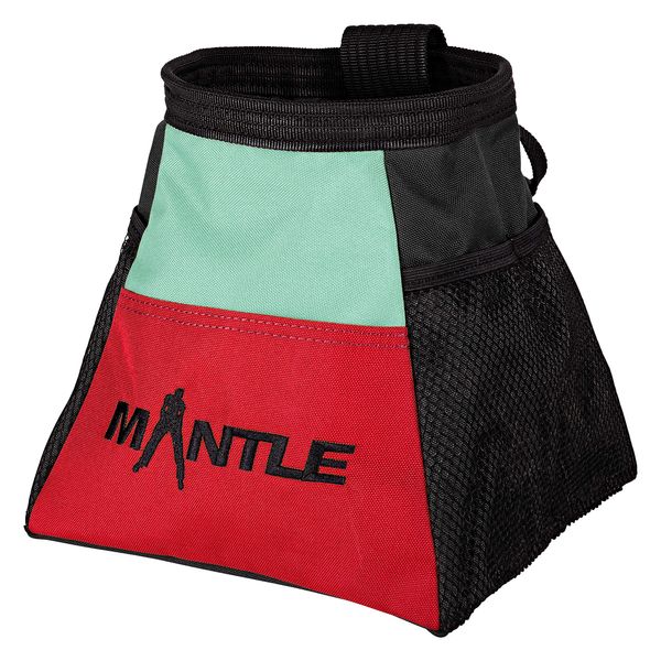 MANTLE climbing equipment Boulderbag Atletico Mint/rot zum Bouldern Klettern Turnen