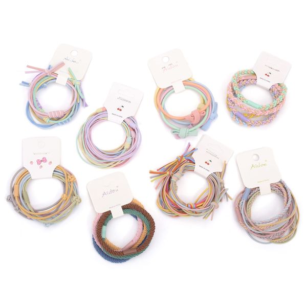 BIANHUAN Hair Elastics, Girls, Adults, Cute, Stylish, Set of 40, Hair Accessories, Simple, Ribbon, Ring Rubber, Hair Ornament, Hair Arrangement, Bulk Hair, Plain, Gift