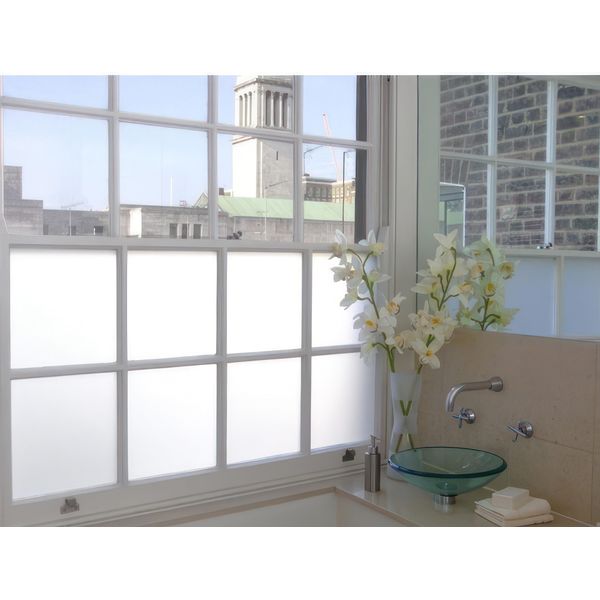 White Frosted Privacy Glass Window Film (1M x 1M) (100cm x 1 metre)