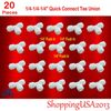 20 X Quick Connect Tee Fitting Connector 1/4-1/4" Water Filter RO System