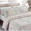 Brilliant Sunshine Traditional Rose and Sage Patchwork, with Rose Bud Patch F...