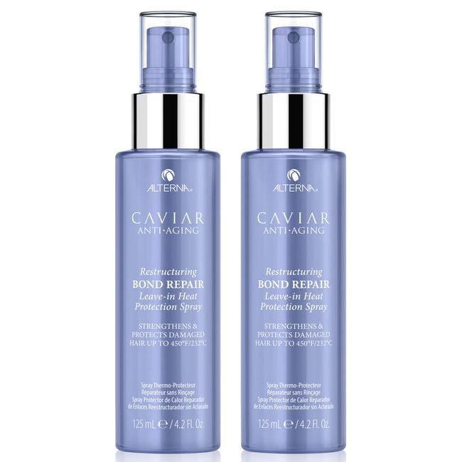 Alterna Caviar Anti-Aging Restructuring Bond Repair Leave-in Heat Protection Spray,4.2 Ounce (2-Pack)