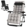 Outdoor Lounge Chairs - Adjustable Padded, with a Cup Holder, Supports Over 440lbs/200kg
