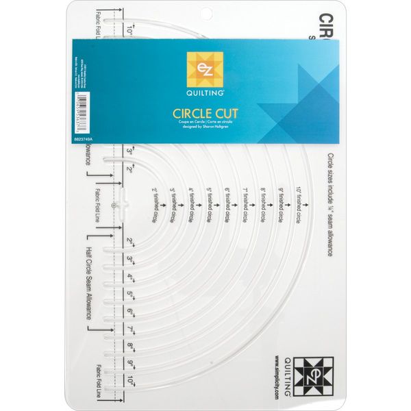 Simplicity EZ Quilting Easy Circle Cut Acrylic Template,12 x 8 x 0.13