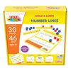 Junior Learning: Mathcubes - Number Lines - 30 Activity Set, Build & Learn, Blocks & Boards Hands On Math, Developmental & Education Set, Kids Ages 4+