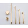BOZONLI Drawer Knobs, Copper Brushed Kitchen Door Handles Drawer Pulls Cupboard Knobs Cabinet Handles (φ35mm, 2 Pack)