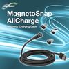 BoxWave Cable Compatible with Sony PHA-1A - MagnetoSnap AllCharge Cable, Magnet Charging Cable USB Type-C Micro USB - Jet Black