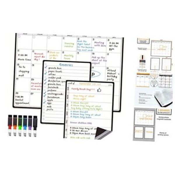 Magneticly Calendar Whiteboard Set for Fridge-ly Planning Board and Two Month