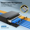 Enmane 8 Port Blank Keystone Patch Panel Shielded Compatible with LC/SC/ST/FC/USB/HDMI Keystone Jack for Desk Mount Home Ethernet Termination Box