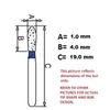 Osung 109SF-41 Dental Diamond Burs, Cylindrical Flat Shape, Standard Grit Multi-Use, (Pack of 5)