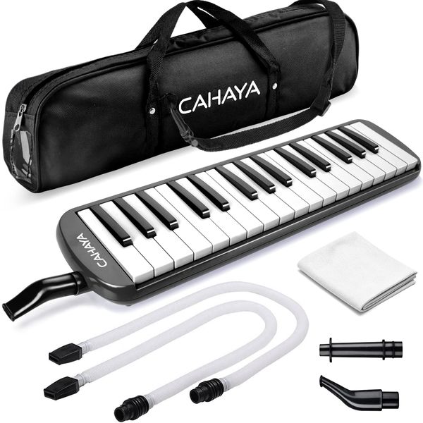 CAHAYA Melodica CY0341-1 Keyboard Harmonica, 32 Keys, FDA Certified, Latest 2-Way Standing, Handbag, Handbag, Piano, 32 Keys, Multi-functional, 2 x Tabletop Pipes, 2 x Stand Openings, 1 x Cleaning