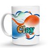 Makoroni - Clay Name 6 oz Ceramic Espresso Shot Mug/Cup Design#42