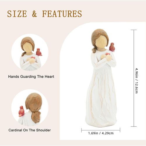 Dekismeos Cardinal Gifts for Women Angel Cardinal Figurine Decor Memorial Sympathy Gifts for Loss of Loved One
