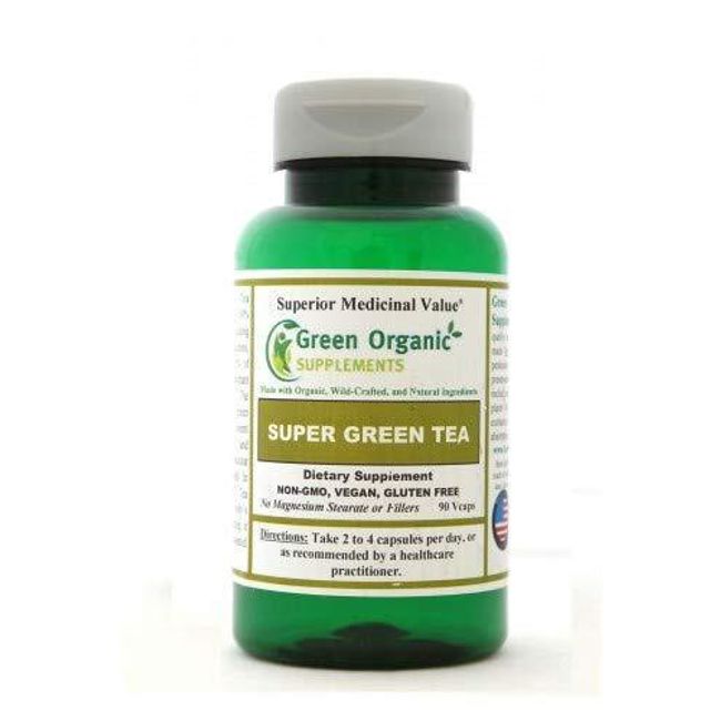 Green Organic Supplement Super Green Tea, support cardiovascular & immune health