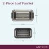 Anolon Advanced Nonstick Bakeware Meatloaf/Loaf Pan Set with Grips and Insert, 2 Piece, Gray
