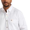Ariat Male Solid Twill Classic Fit Shirt White Large