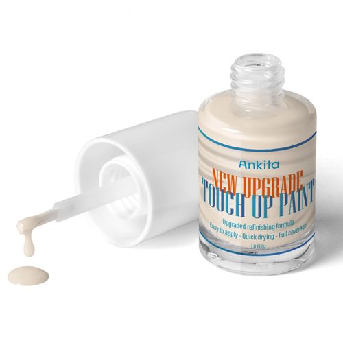 Porcelain Sink Touch Up Paint, High-Gloss Porcelain Repair Kit White & Appliance Paint for Chips, Scratches, Cracks and Spots on Enamel, Acrylic, Porcelain in Kitchen and Bathroom (Antique White)