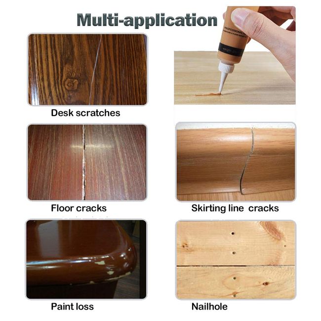  Wood Floor And Furniture Repair Kit Wood Filler Scratch  Repair For Hardwood Laminate Floor Furniture Touch Up Kit, Restore Any  Wood, Oak, Cherry, Walnut, 18 Colors