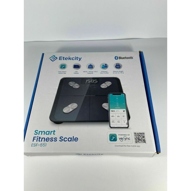 Etekcity ESF-551 Smart Fitness Scale Digital Bathroom Fat Monitor - Bluetooth