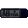 AB Type + Tactical Blood Type Embroidered Velcro Patch Olive and Black