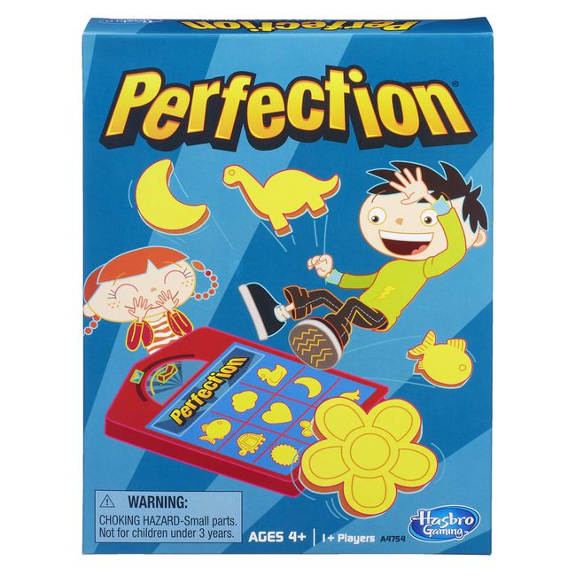 Hasbro Gaming Perfection Popping Shapes and Pieces Game for Kids Ages 4 and Up