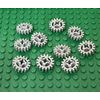 Lego 10 Light bluish gray Technic Gear 16 Tooth Second Version Reinforced 2x2x1