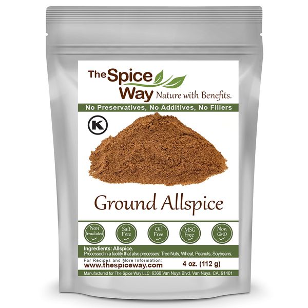 The Spice Way Allspice - ground (4 oz) a multipurpose berry powder for curries, sauces, soups and even pastries