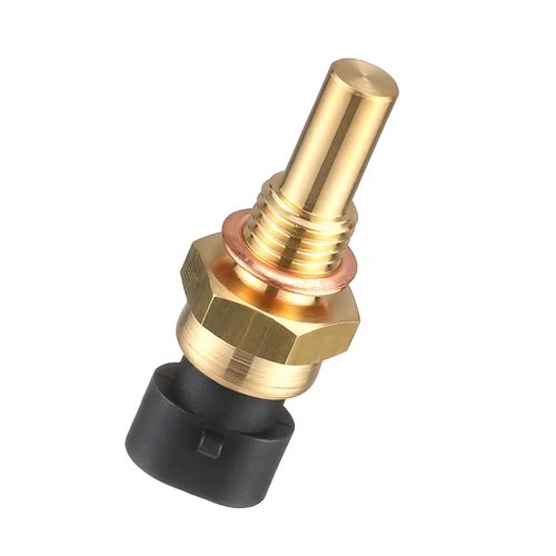 cerfioo Pack-1 Car ECT Temp Sensor, Durable Waterproof Metal Engine Temperature Sensor Replacements, OEM #15404280 12191170 60811520 12608814 Compatible with Delphi (Gold)