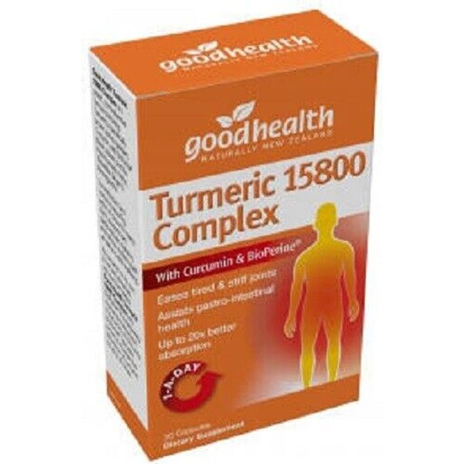 Good Health Turmeric 15800 Complex Capsules 30 - made in NZ