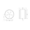 Armar Trading LTD Metal Inline Extractor Fan 250mm / 9.84" with Fitting Bracket Duct Ventilator