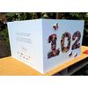 Personalised 102 Birthday Card, Pressed Flower PRINT