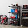 Plastic 4-Tier Shelving Unit Storage 280lb Total Capacity for Garage Basement US