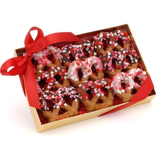 Heart Sprinkles Pretzel Twists Gift Box