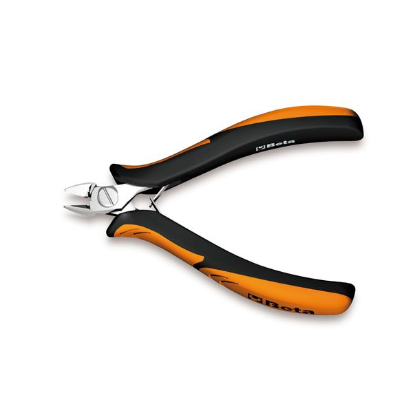 Beta 11840102 Model 1184 BM/2 Diagonal Flush Cutting Nippers, Rounded Tips, Bi-material Handles, 130mm