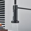 Kitchen Sink Faucet Pull Down Sprayer Spring Single Handle Mixer Tap Matte Black