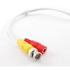 CablesOnline 50ft CCTV BNC Security Camera Cable with DC Male/Female Power Connectors, White (PL-1050W)