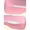 XOLLOZ Pillow for Eyelash Extensions - Curved Memory Foam Lash Bed Pillow with Neck and Back Support, Perfect Pillow for Eyelash Extensions, Two Pockets for Tools On The Sides of Pillow - Pink