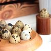 Set of round wooden egg cups Wood Line | Quailzz®
