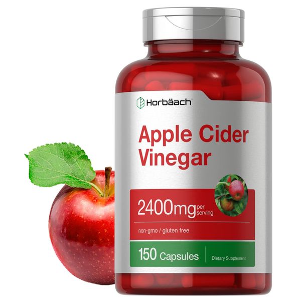 Horbaach Apple Cider Vinegar Capsules | 2400mg | 150 Count | Non-GMO, Gluten Free Supplement