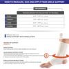 Champion Ankle Brace, Open Heel, Flexible Stays, Knit Elastic, Medium