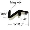 Magnetic Weatherstrip For Hinged Doors For Door Frames and The Lock Side